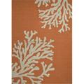 Jaipur Rugs Conversational Pattern Polypropylene Orange/Ivory Indoor-Outdoor Area Rug  9X12 RUG116645